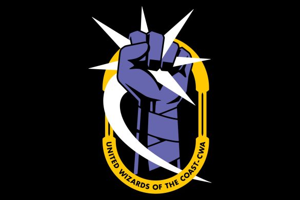 United Wizards of the Coast-CWA sendikasının yumruk ve yıldız logosu